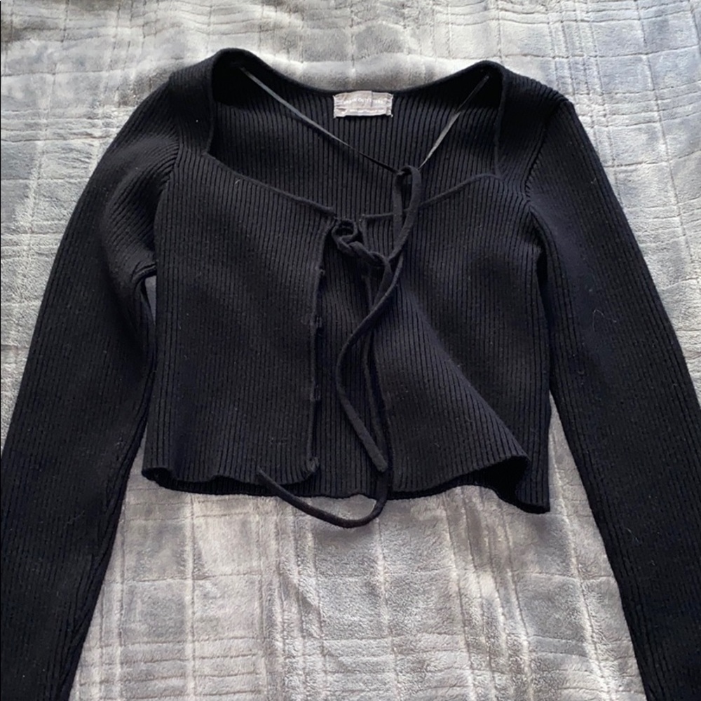 Urban outfitters long sleeve open top with string